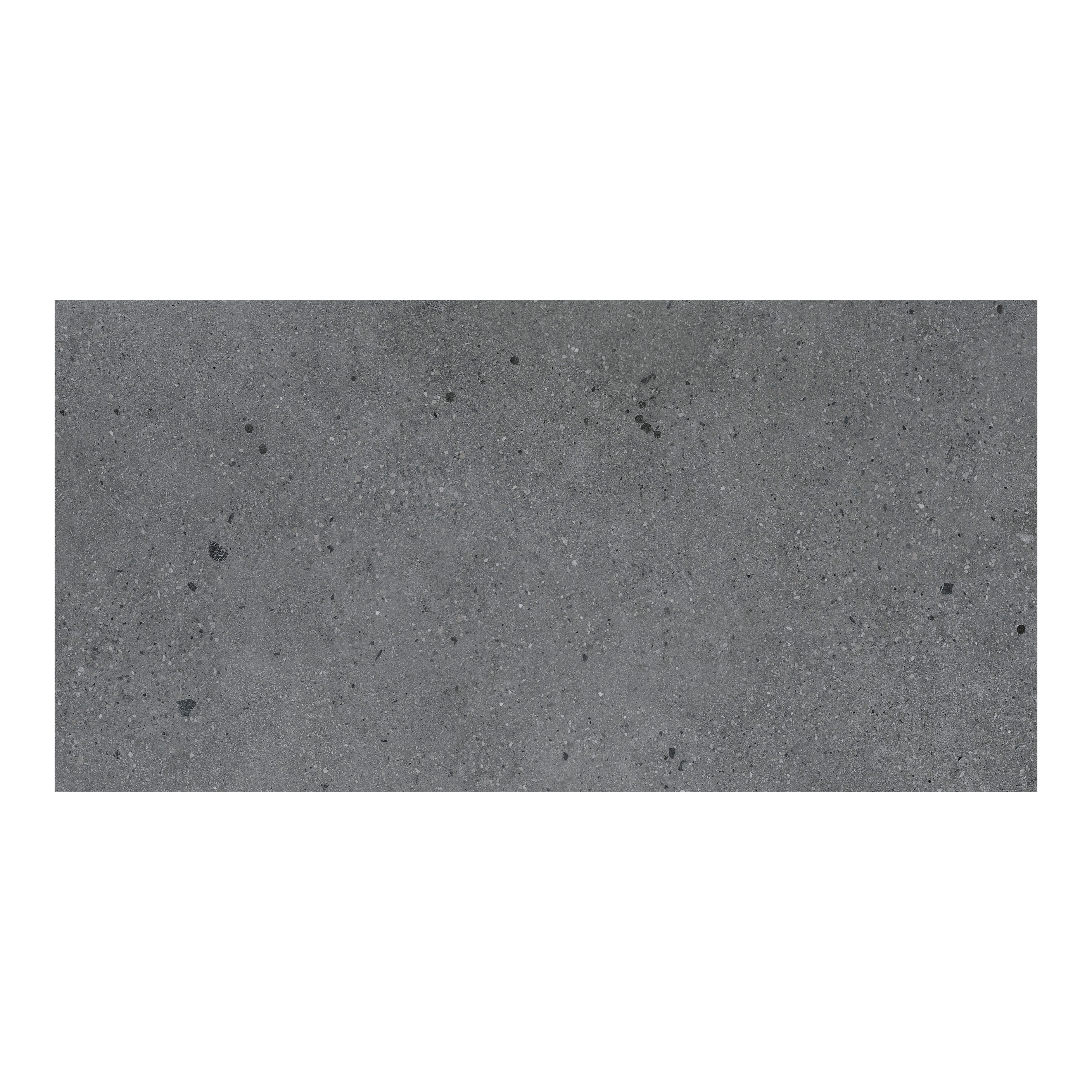 GoodHome Gospel Dark Grey Plain Stone effect Click vinyl Tile