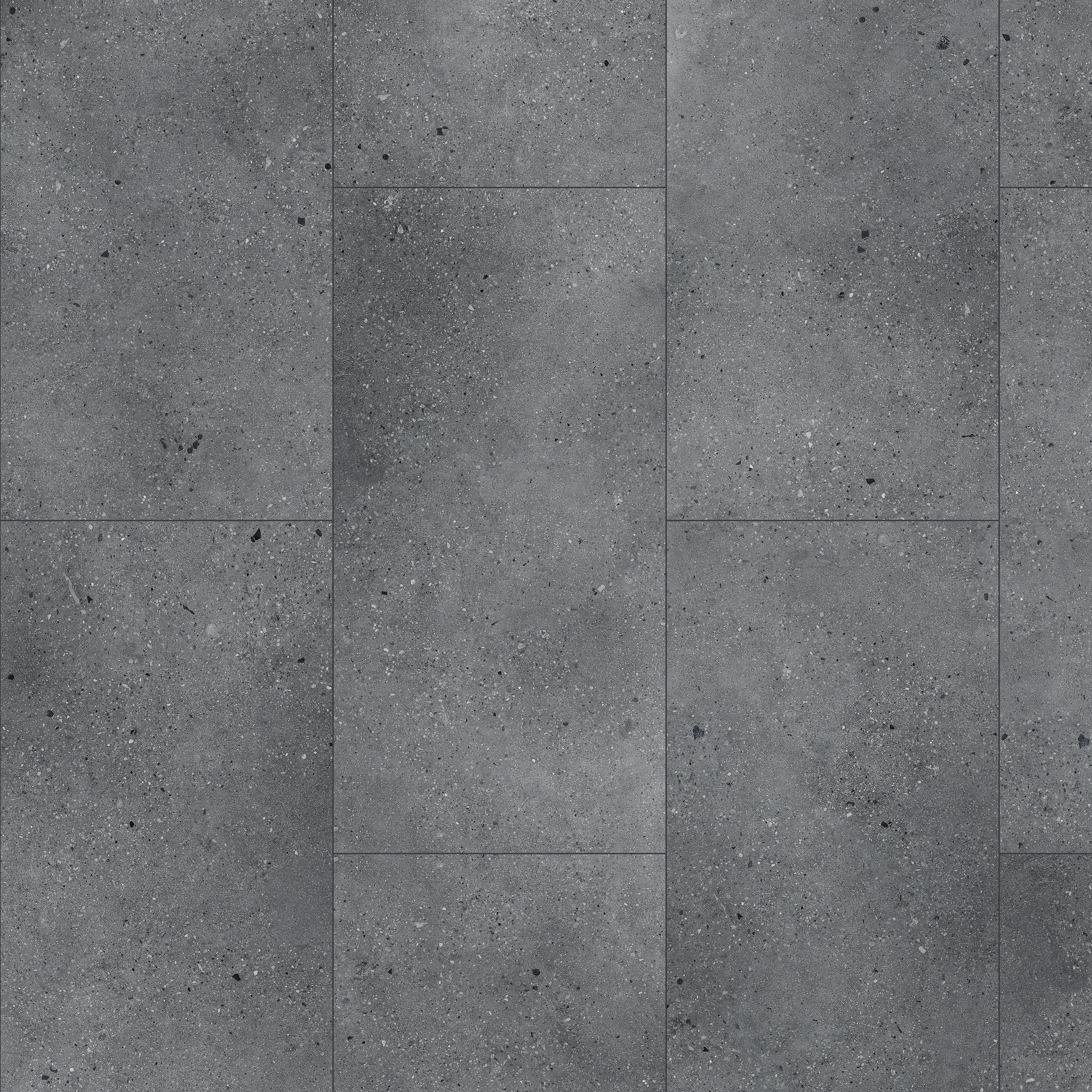 GoodHome Gospel Grey Plain Stone effect Luxury vinyl click Vinyl tile, 1.86m²