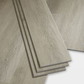 GoodHome Gospel Grey Wood effect Luxury vinyl click flooring, 1.94m² Pack