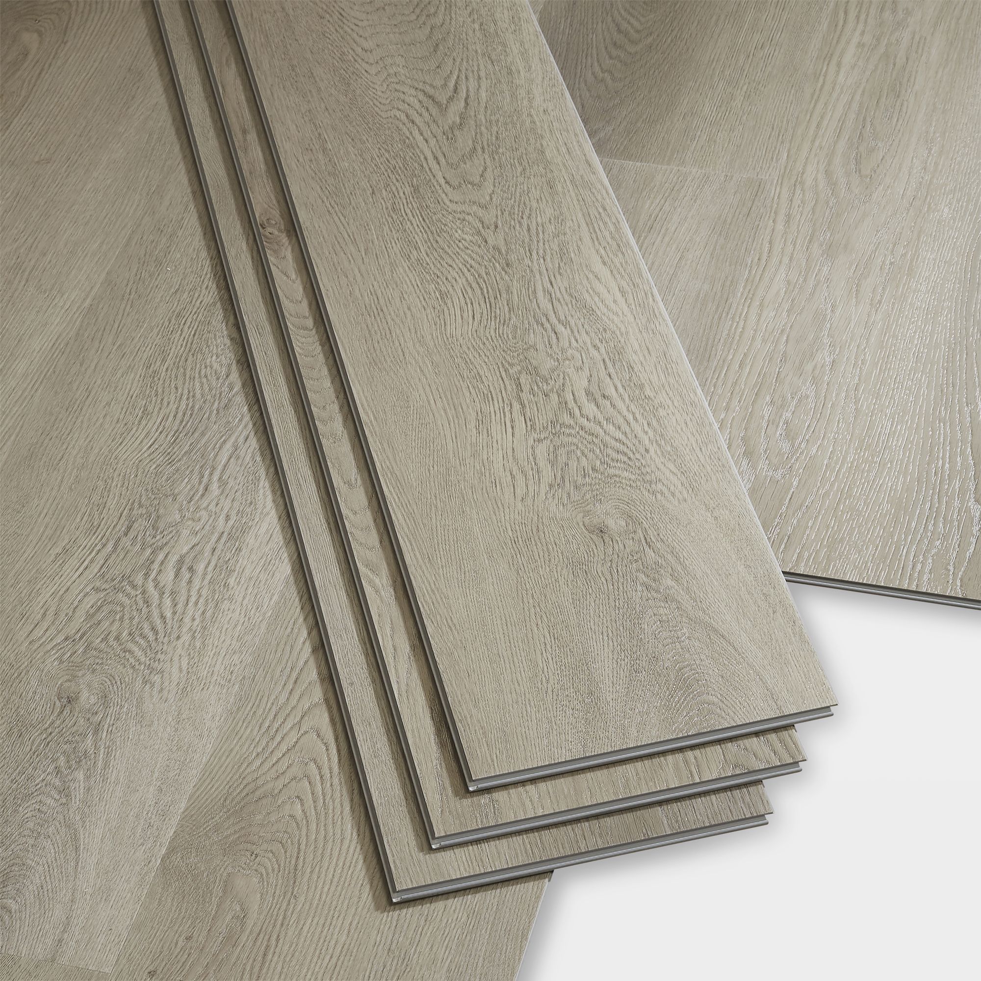 GoodHome Gospel Grey Wood effect Vinyl tile Pack of 7 | DIY at B&Q