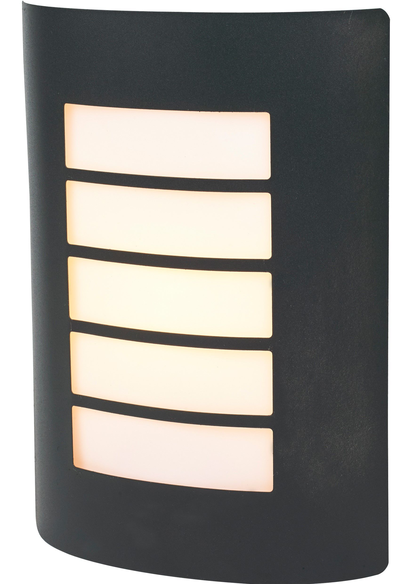GoodHome Grandy Fixed Matt Dark Grey Mains-powered Outdoor Wall light