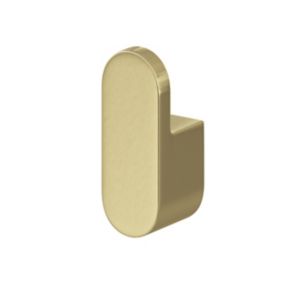 GoodHome Graphene Gold effect Zinc alloy L-shaped Single Hook (H)71mm (W)27mm
