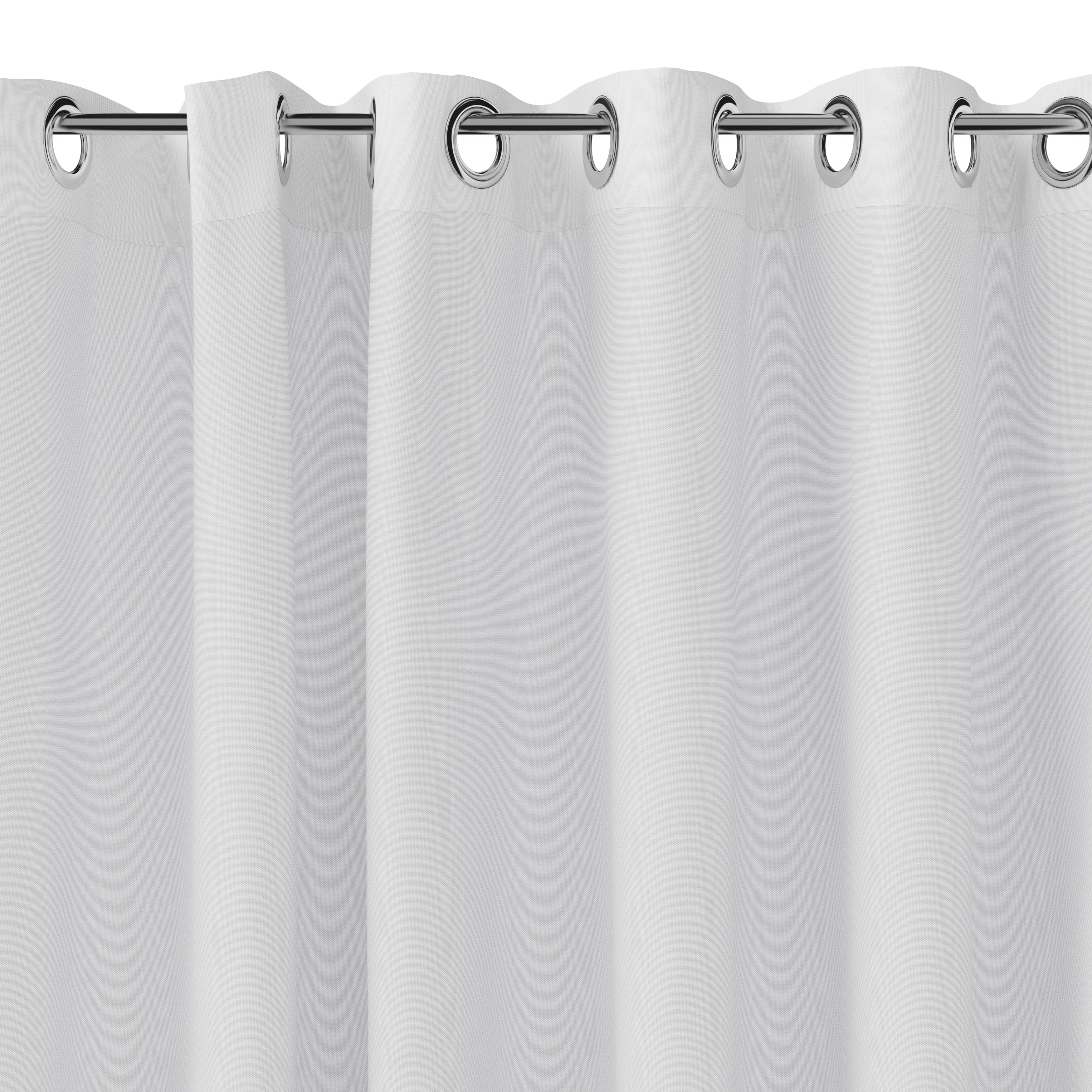 GoodHome Graphene White & anthracite Bicolor Shower curtain (H)180cm (W)180cm