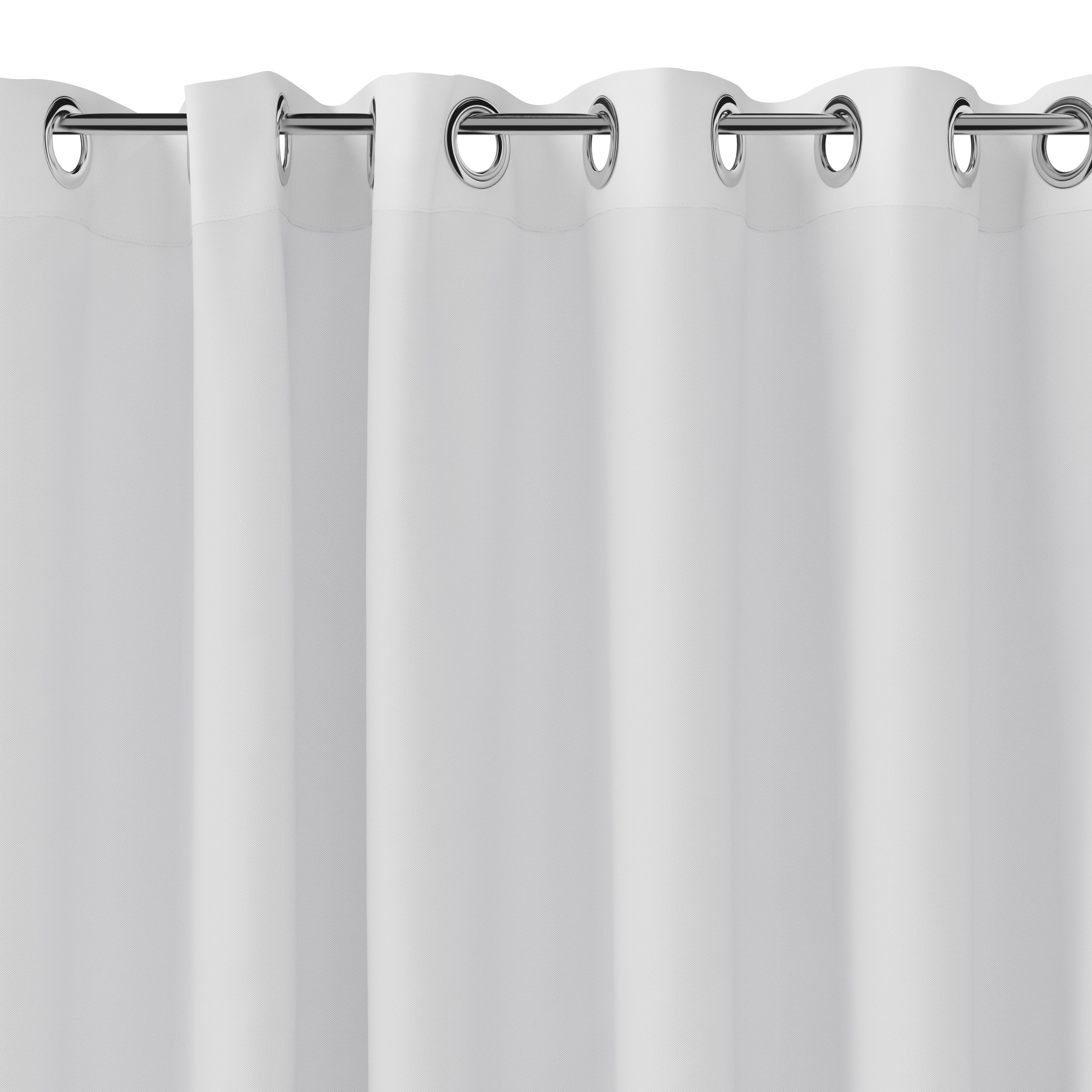 GoodHome Graphene White & midnight blue Bicolor Shower curtain (H)180cm (W)180cm