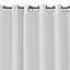 GoodHome Graphene White & pebble Bicolor Shower curtain (H)180cm (W)180cm