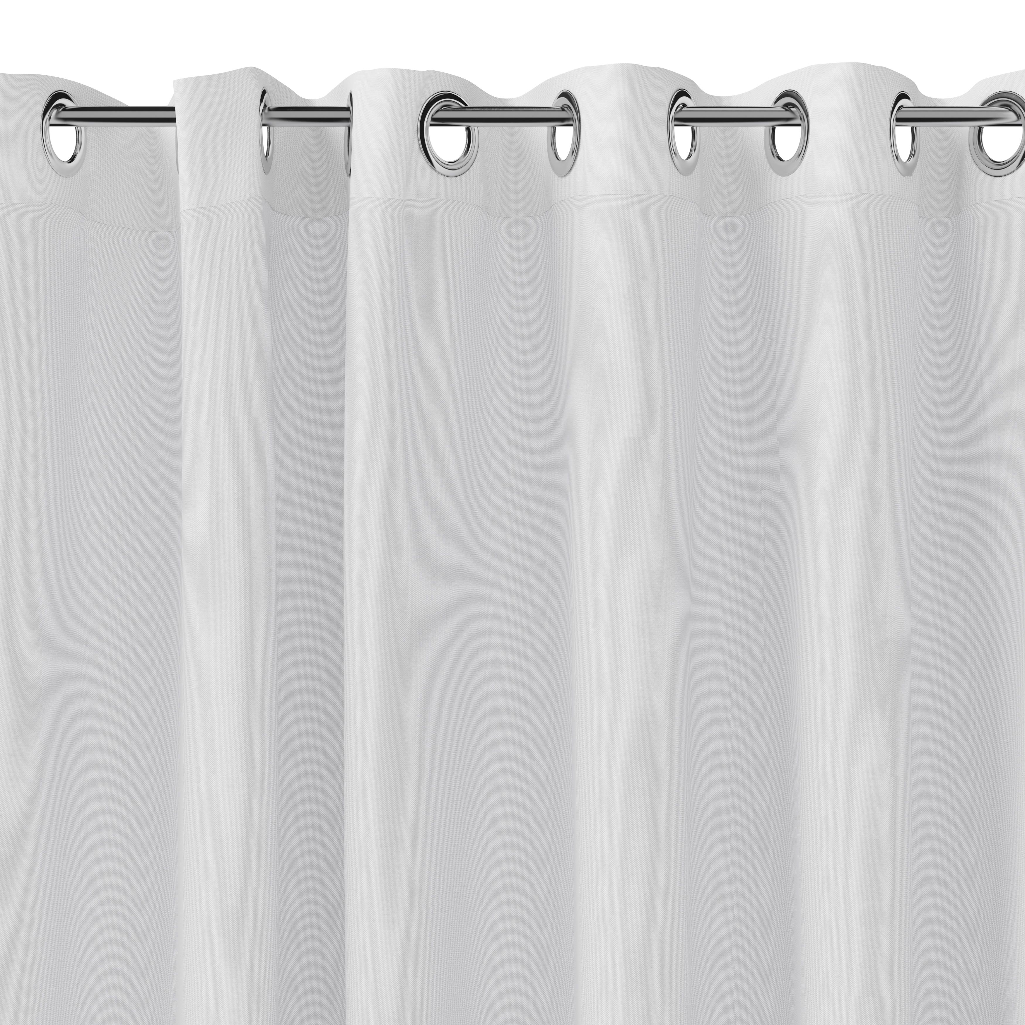 GoodHome Graphene White & pebble Bicolor Shower curtain (H)180cm (W)180cm