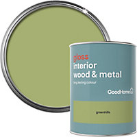 GoodHome Greenhills Gloss Metal & wood paint, 750ml