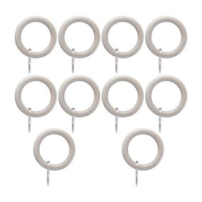 Pack of 6 B&Q Colours metal Curtain Rings Stainless steel for 16/19mm Pole 