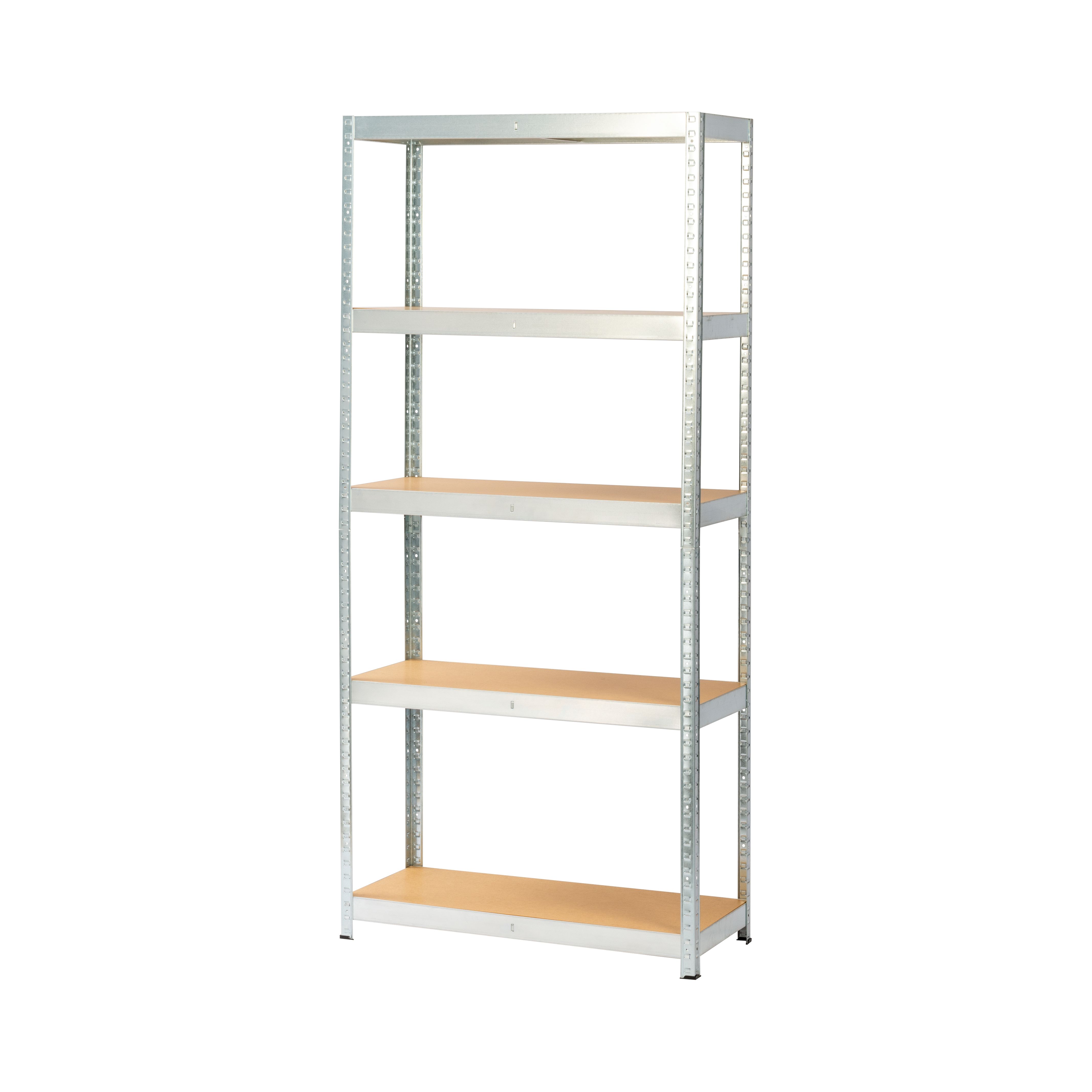 GoodHome Grey 5 shelf HDF & steel Shelving unit (H)1800mm (W)750mm