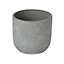 GoodHome Grey Clay Speckle Circular Plant pot (Dia)10.4cm
