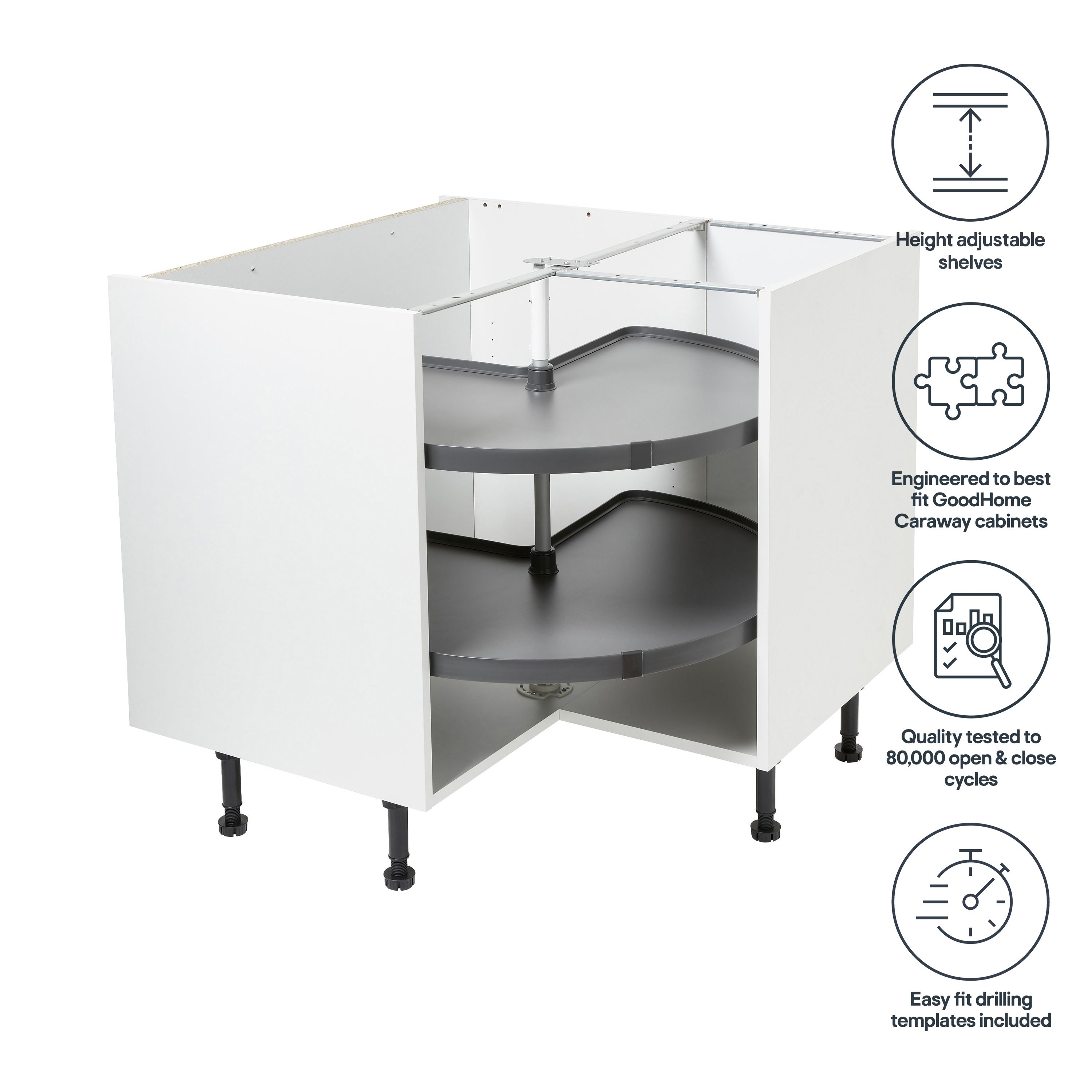 Kitchen cupboard carousel b&q discount