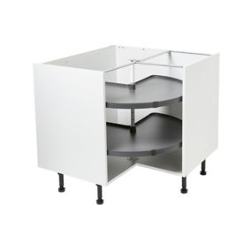 GoodHome Grey Corner cabinet carousel, (W)830mm