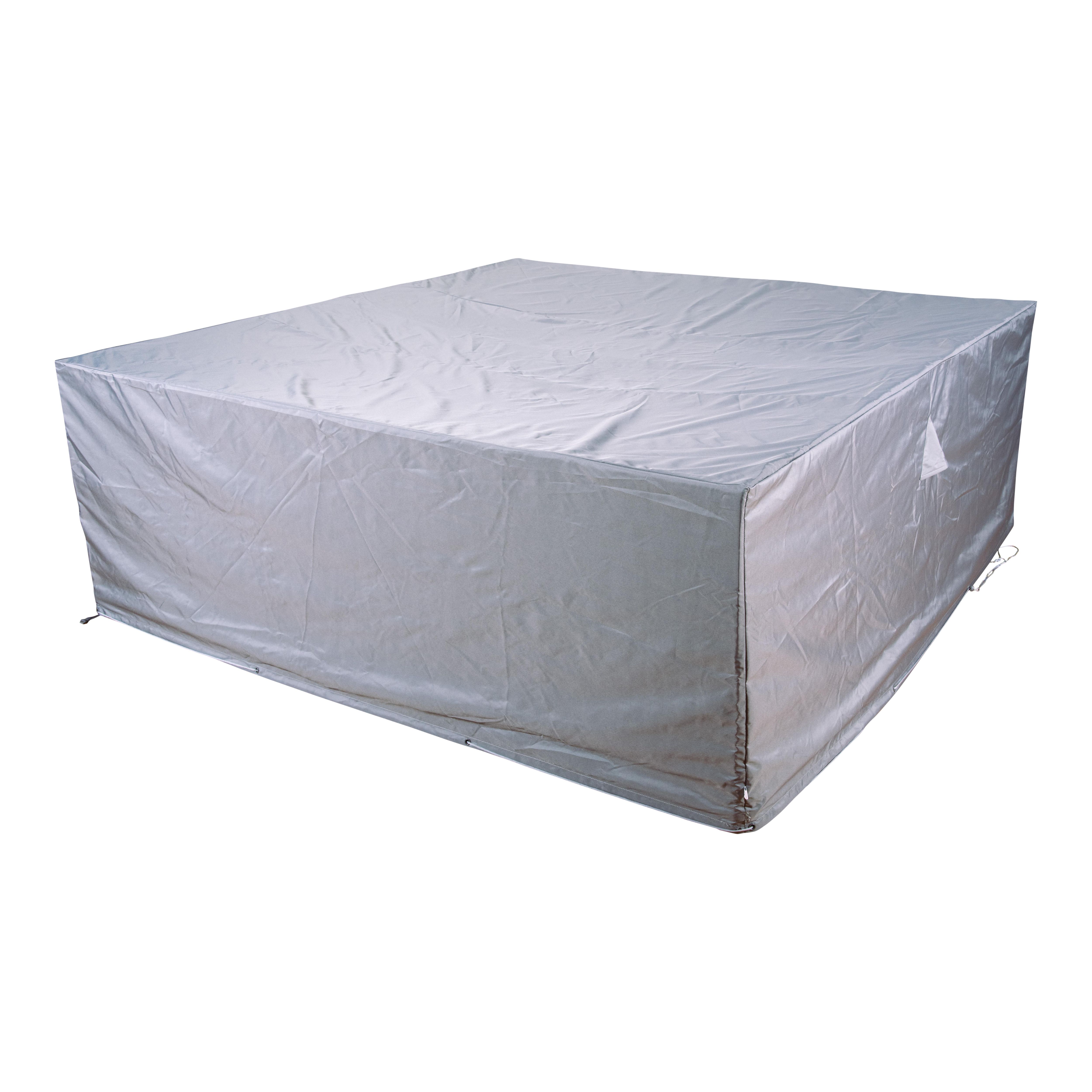 GoodHome Grey corner Furniture cover 80cm (H) 220cm(W) 220cm (L)