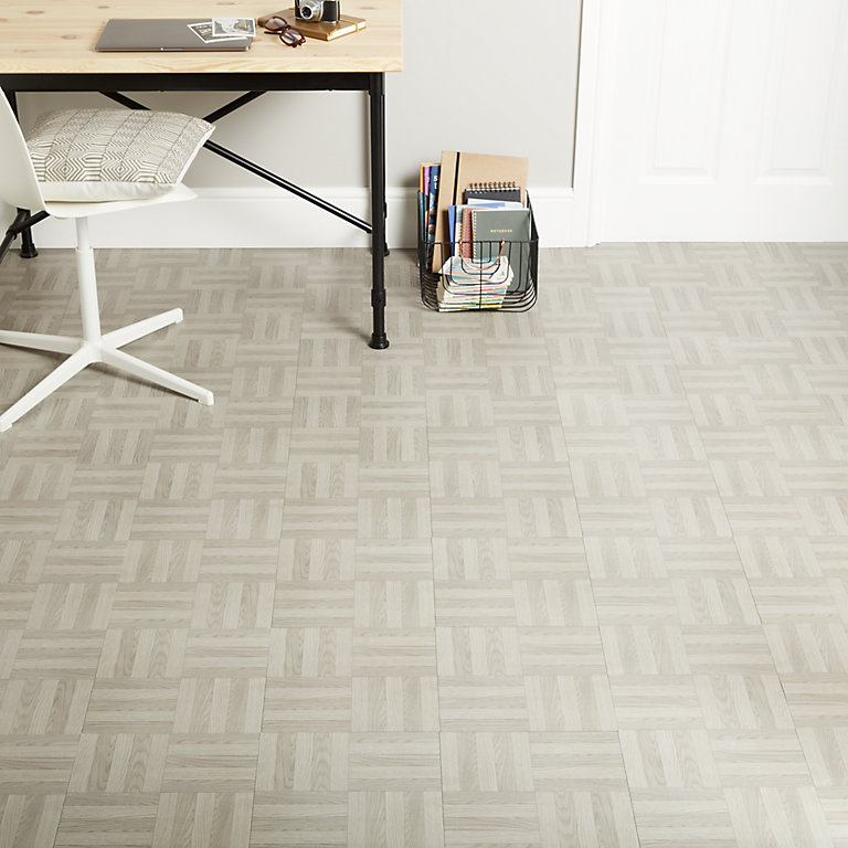 Goodhome Grey Parquet Effect, Do I Need Underlay For Self Adhesive Vinyl Tiles