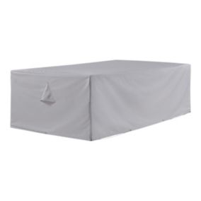 GoodHome Grey Rectangular Table cover 60cm(H) 110cm(W) 190cm (L)