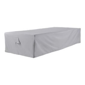 GoodHome Grey Rectangular Table cover 60cm(H) 120cm(W) 300cm (L)