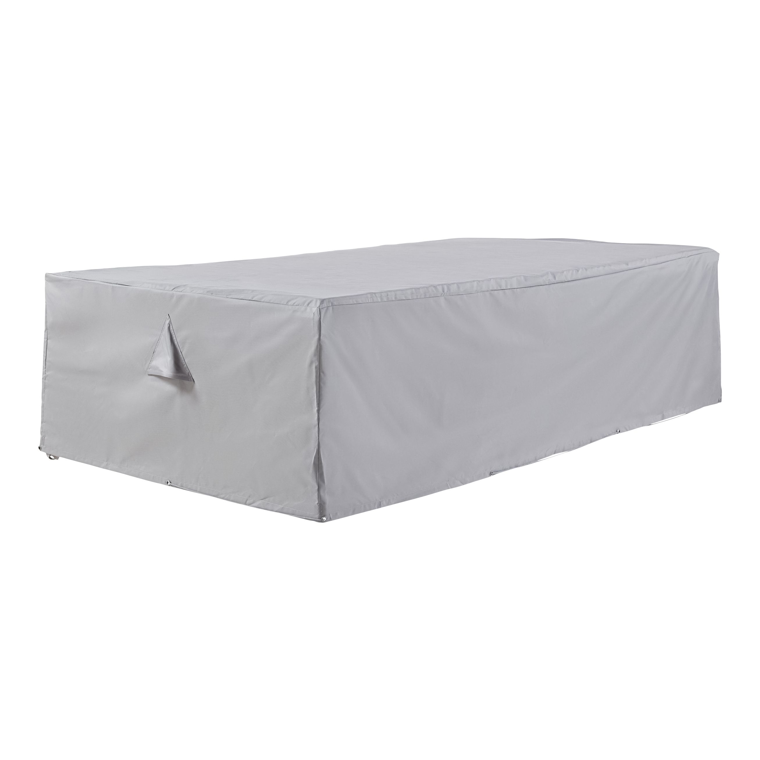 GoodHome Grey Rectangular Table cover (H)60cm (W)120cm 240cm (L)