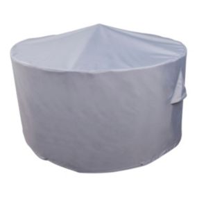 GoodHome Grey Round Table cover 60cm(H) 120cm(W) 120cm(Dia) 120cm (L)