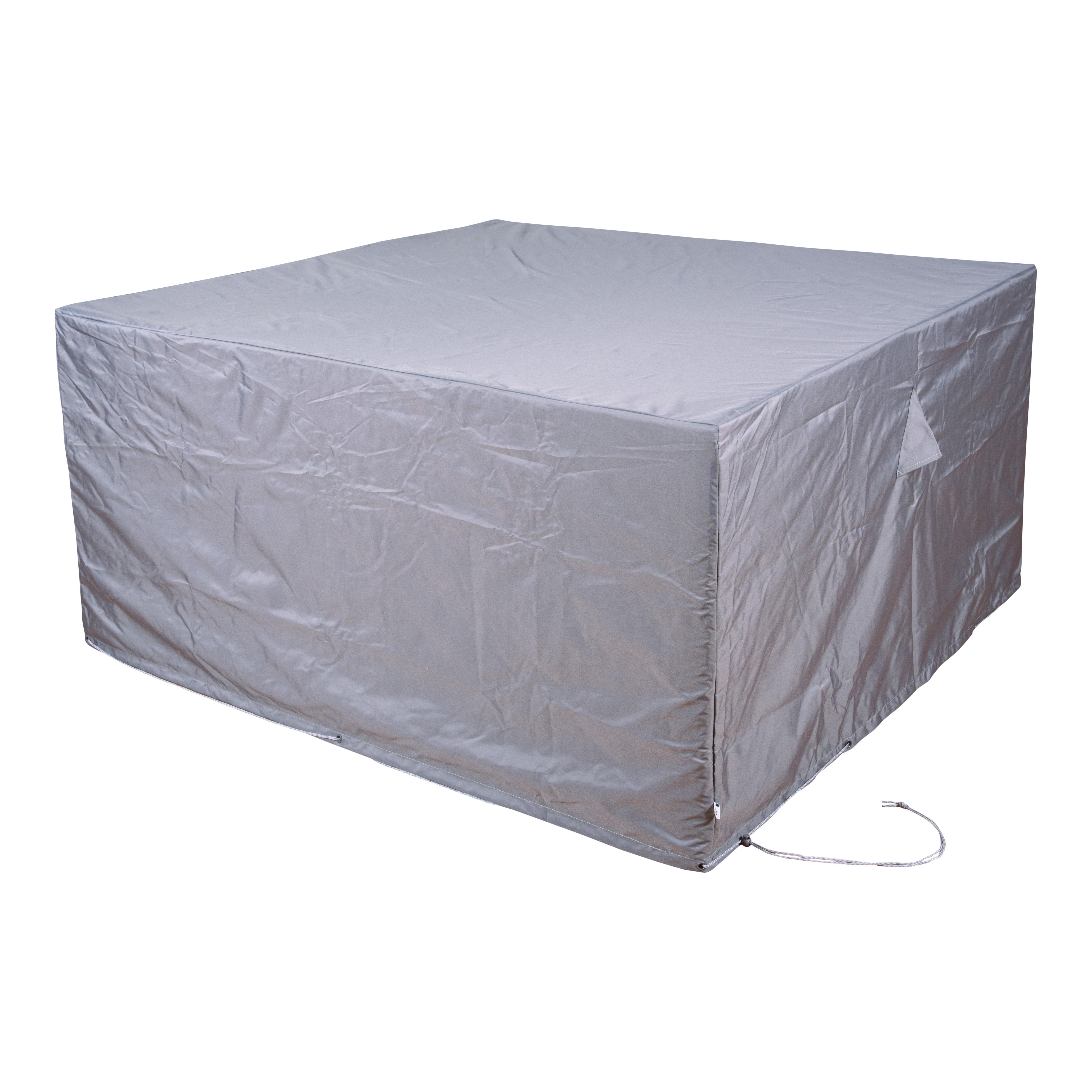 GoodHome Grey Square Coffee set cover 80cm (H) 160cm(W) 150cm (L)