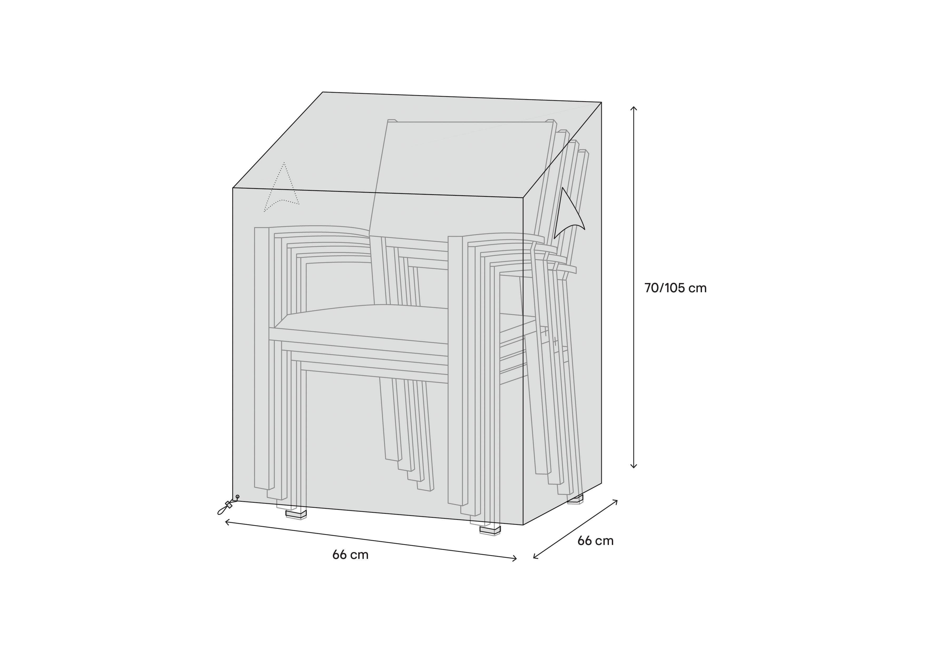 GoodHome Grey Trapezoid Armchair cover 105cm(H) 66cm(W) 66cm (L)