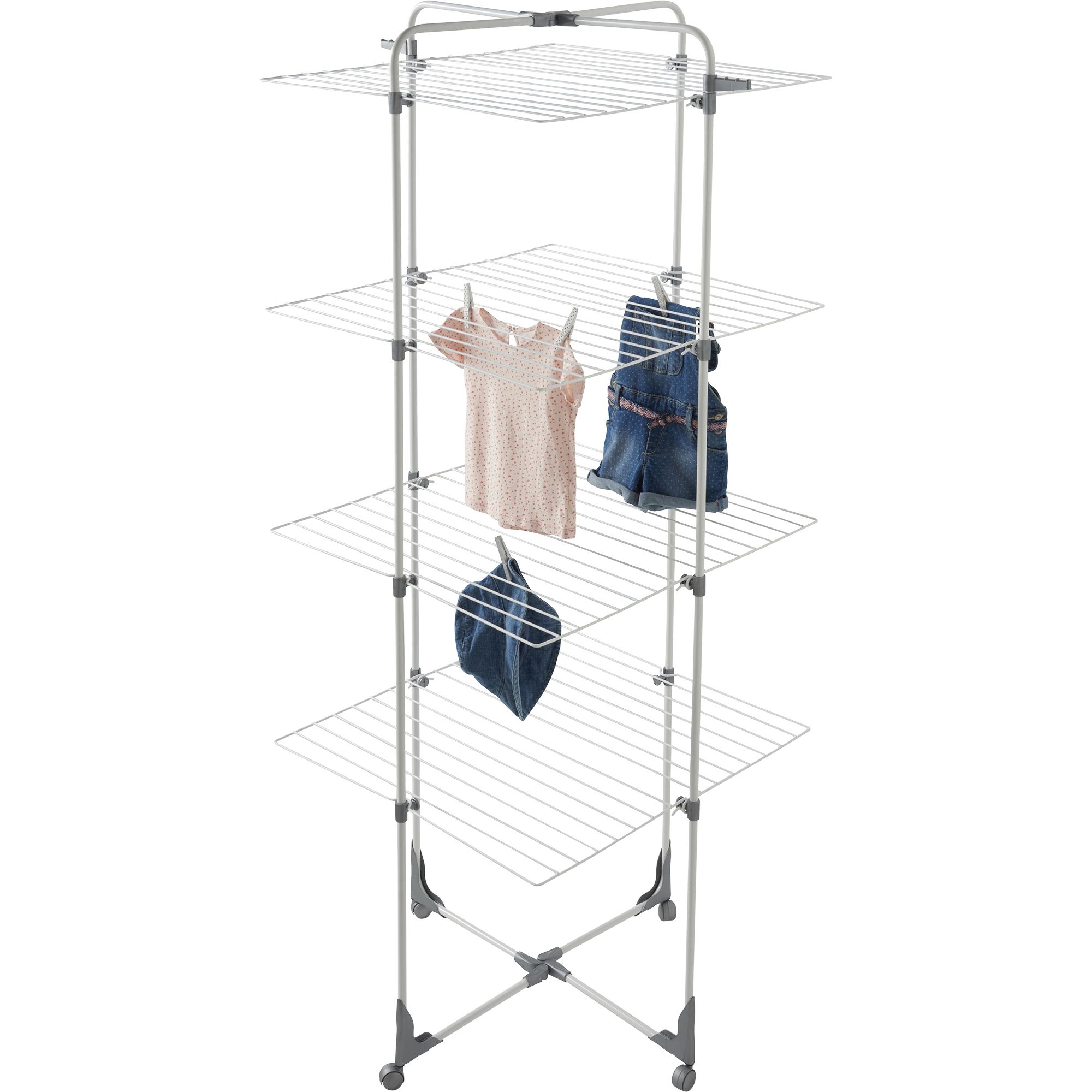 Goodhome Grey White Laundry Airer 45m Diy At B Q