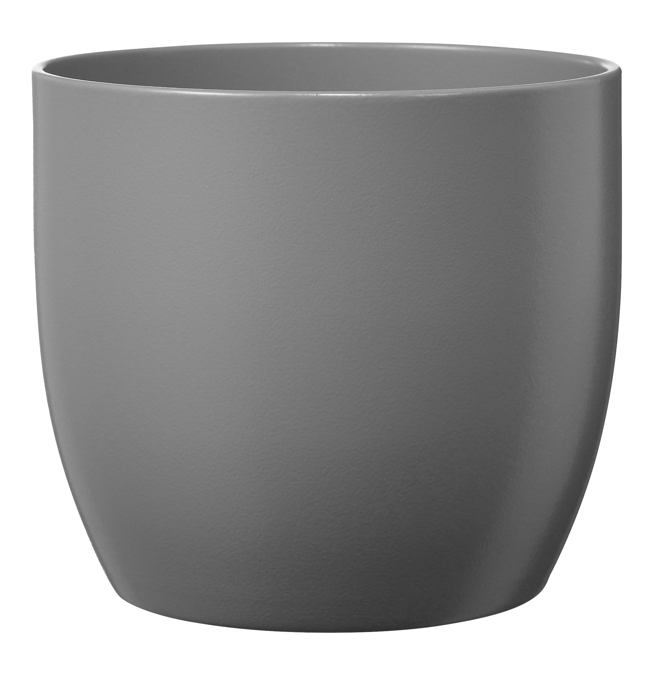 GoodHome Griffin Ceramic Circular Plant pot (Dia) 24.3cm, (H)23.5cm, 7.5L