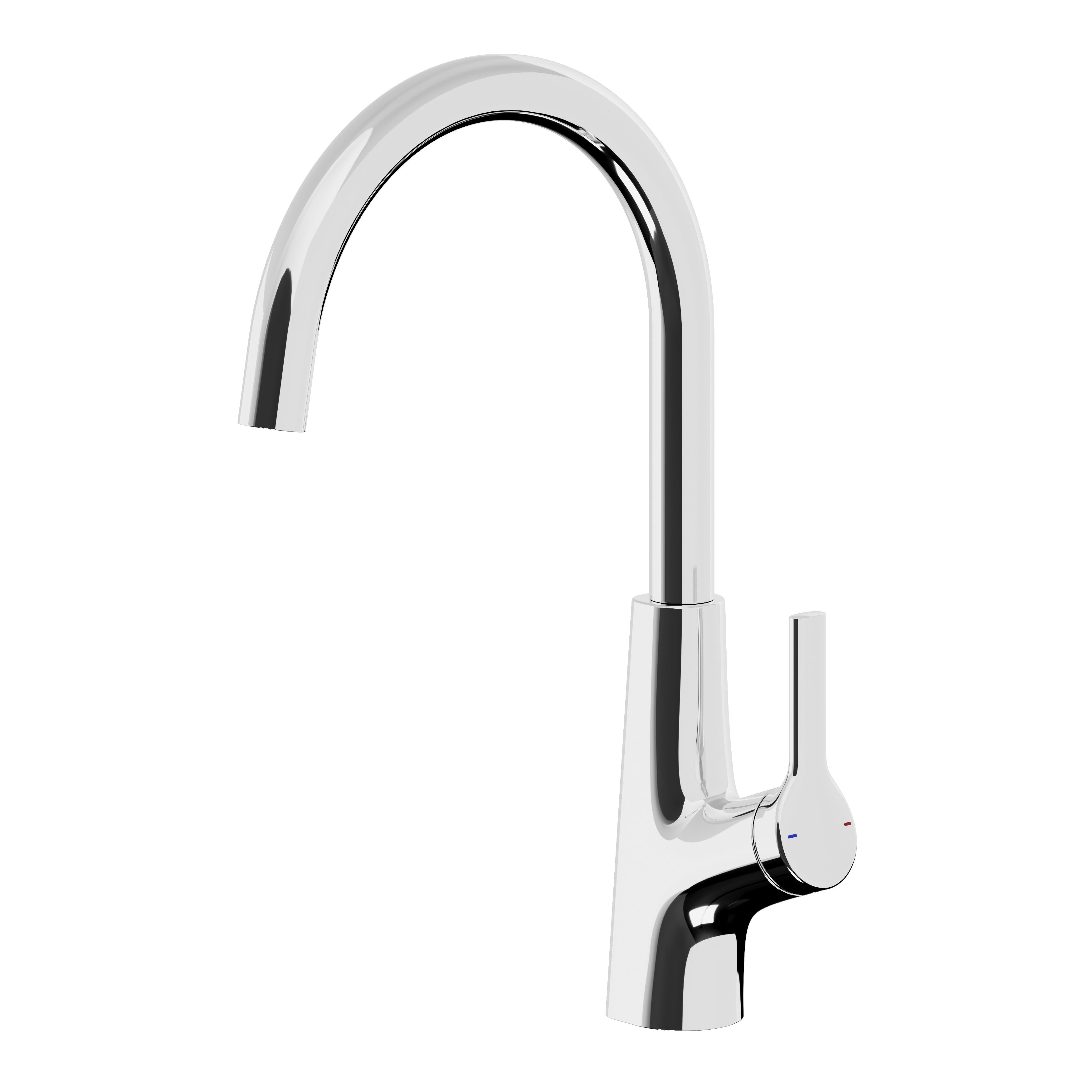 GoodHome Guntur Chrome-plated Kitchen Side lever Sensor Tap