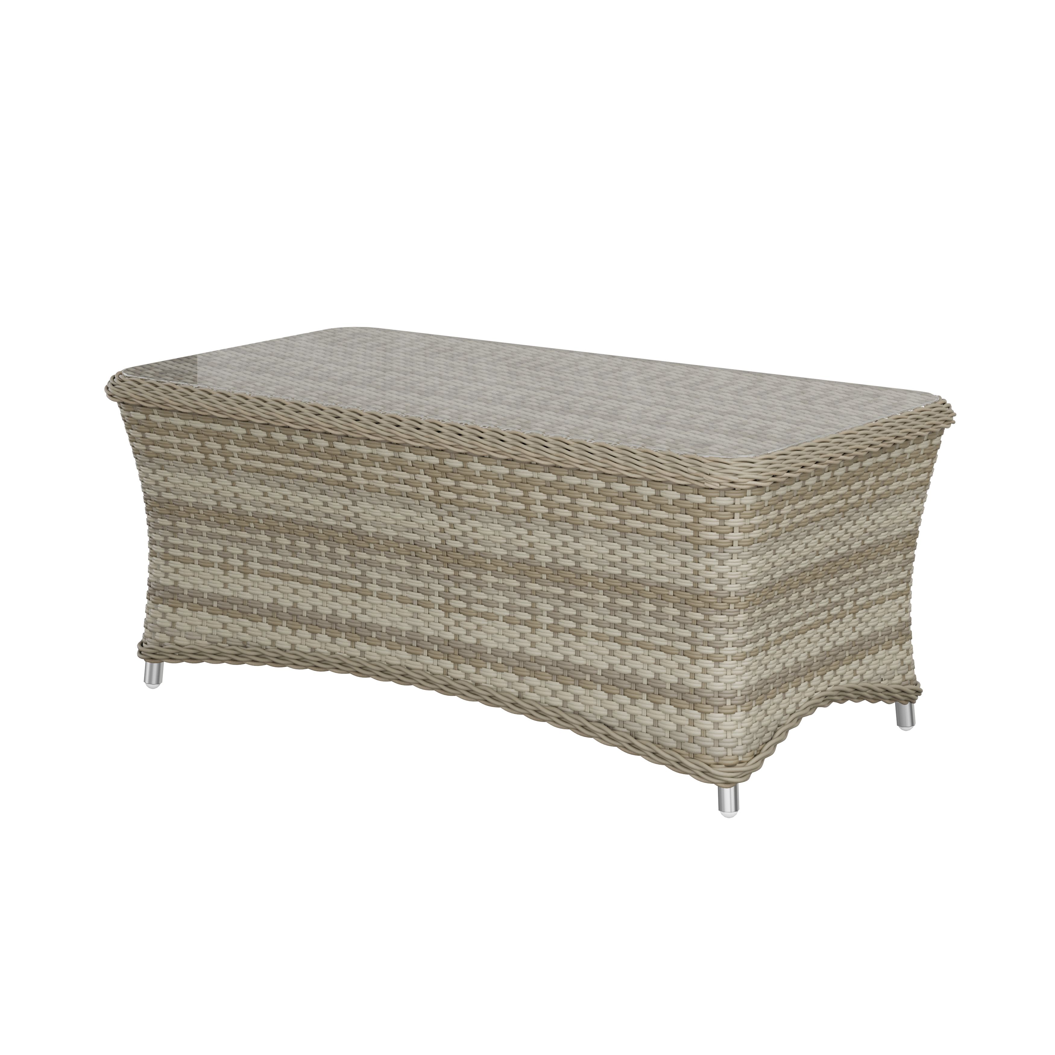 GoodHome Hamilton Cappuccino Rattan effect 4 Seater Coffee set