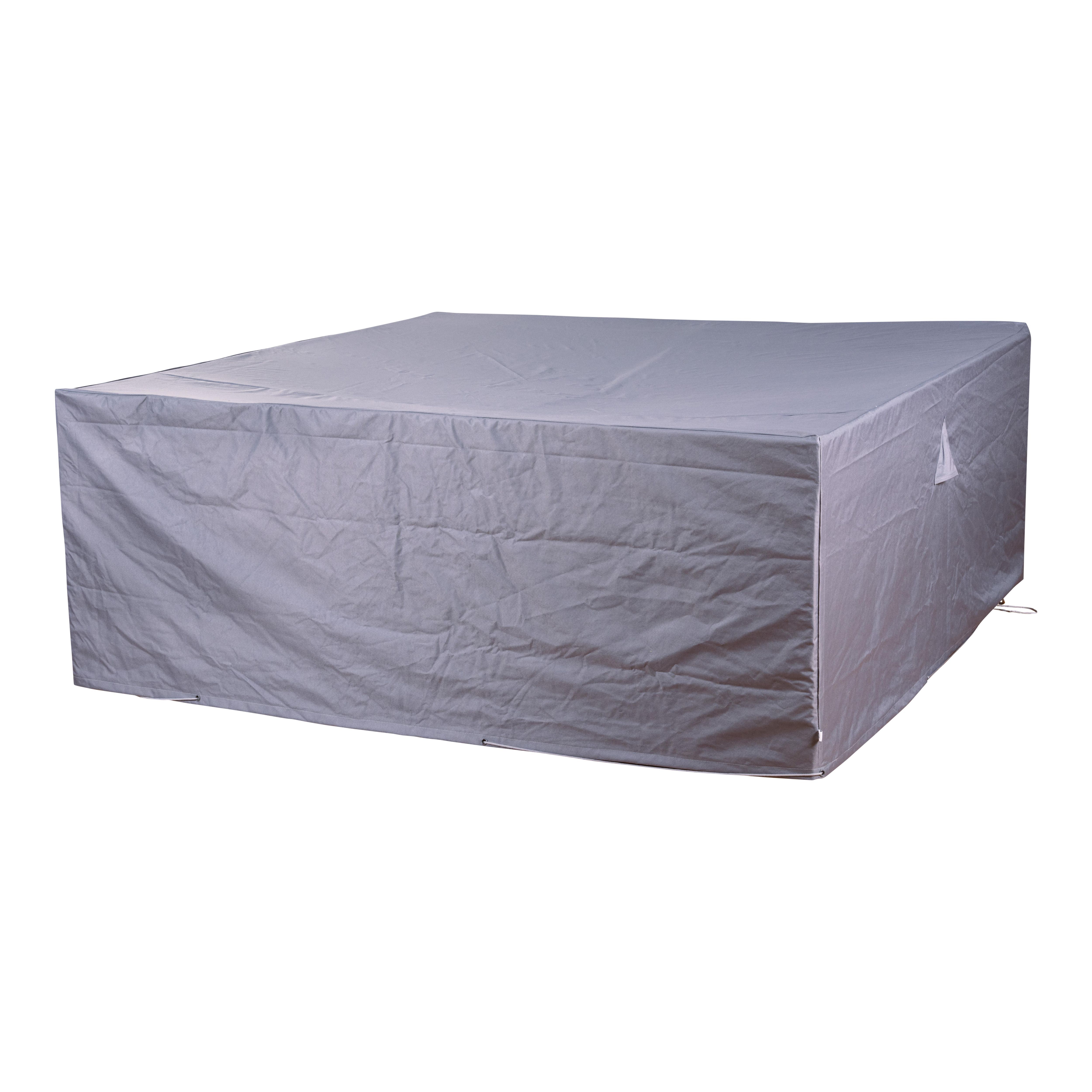 GoodHome Hamilton Grey Rectangular Dining set cover 80cm (H) 209cm(W) 209cm (L)