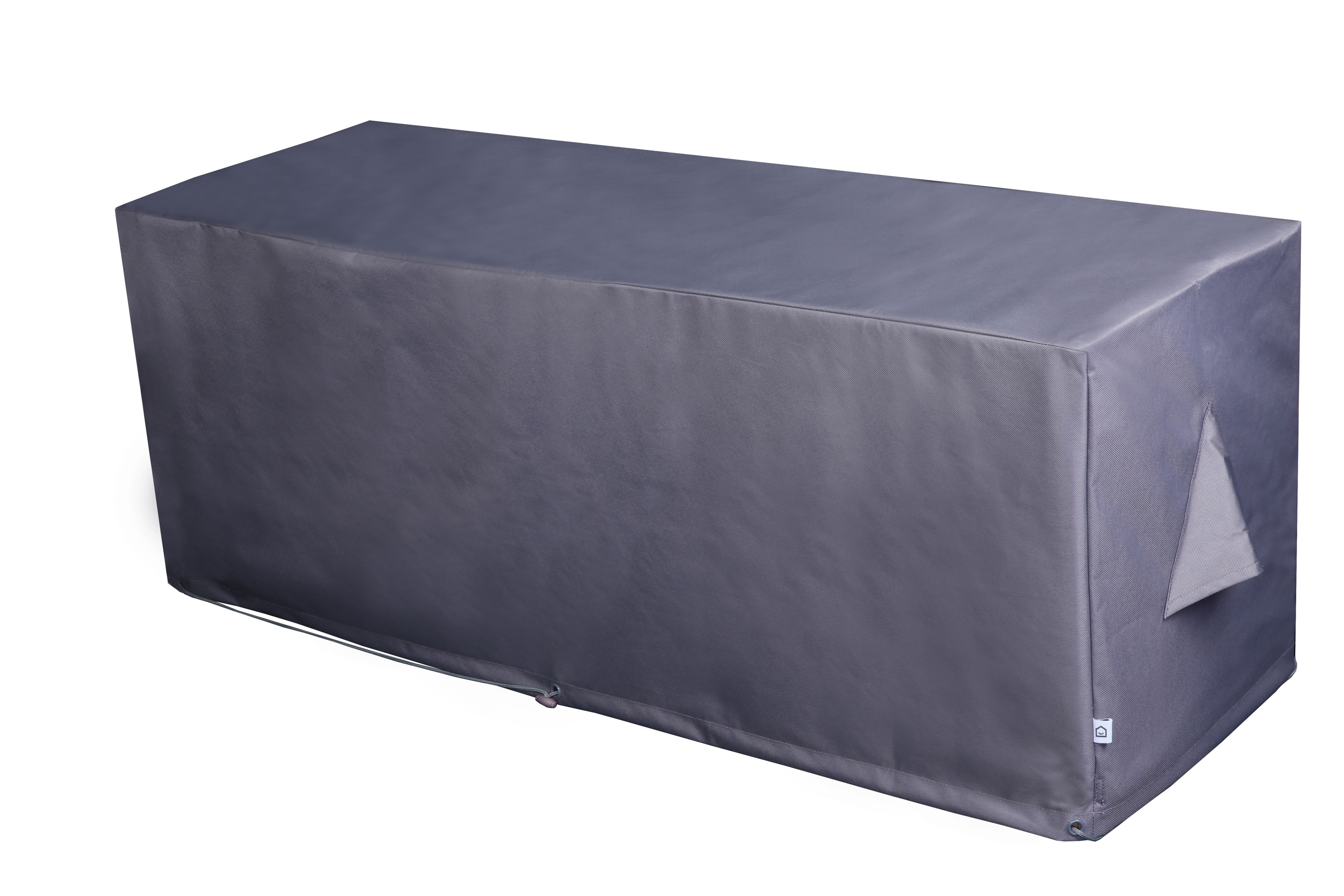 GoodHome Hamilton Steel grey Rectangular Bench cover 46cm(H) 41cm(W) 123cm (L)