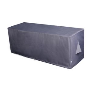 GoodHome Hamilton Steel grey Rectangular Bench cover 46cm(H) 41cm(W) 123cm (L)