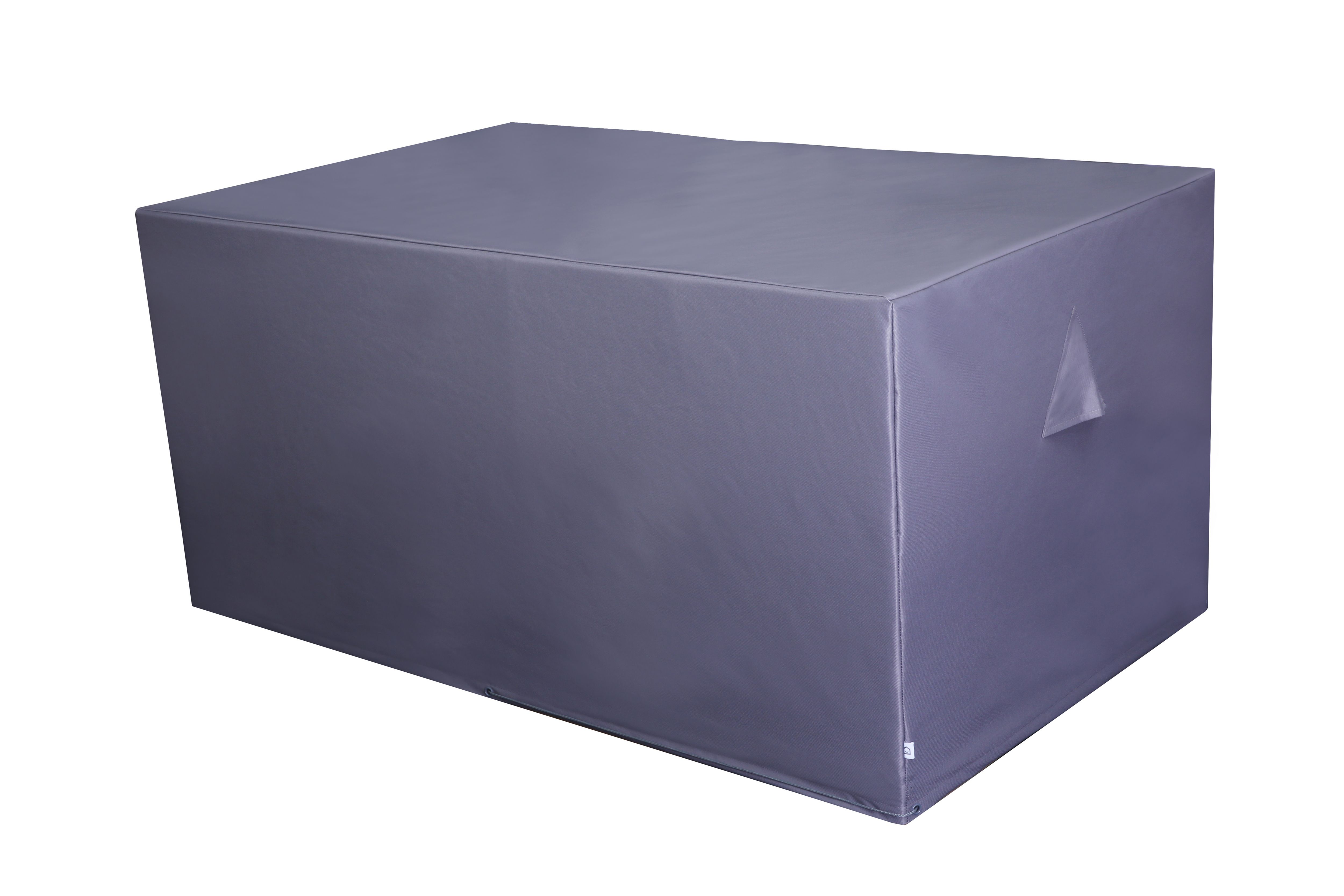 GoodHome Hamilton Steel grey Rectangular Lift-up table cover 73cm(H ...