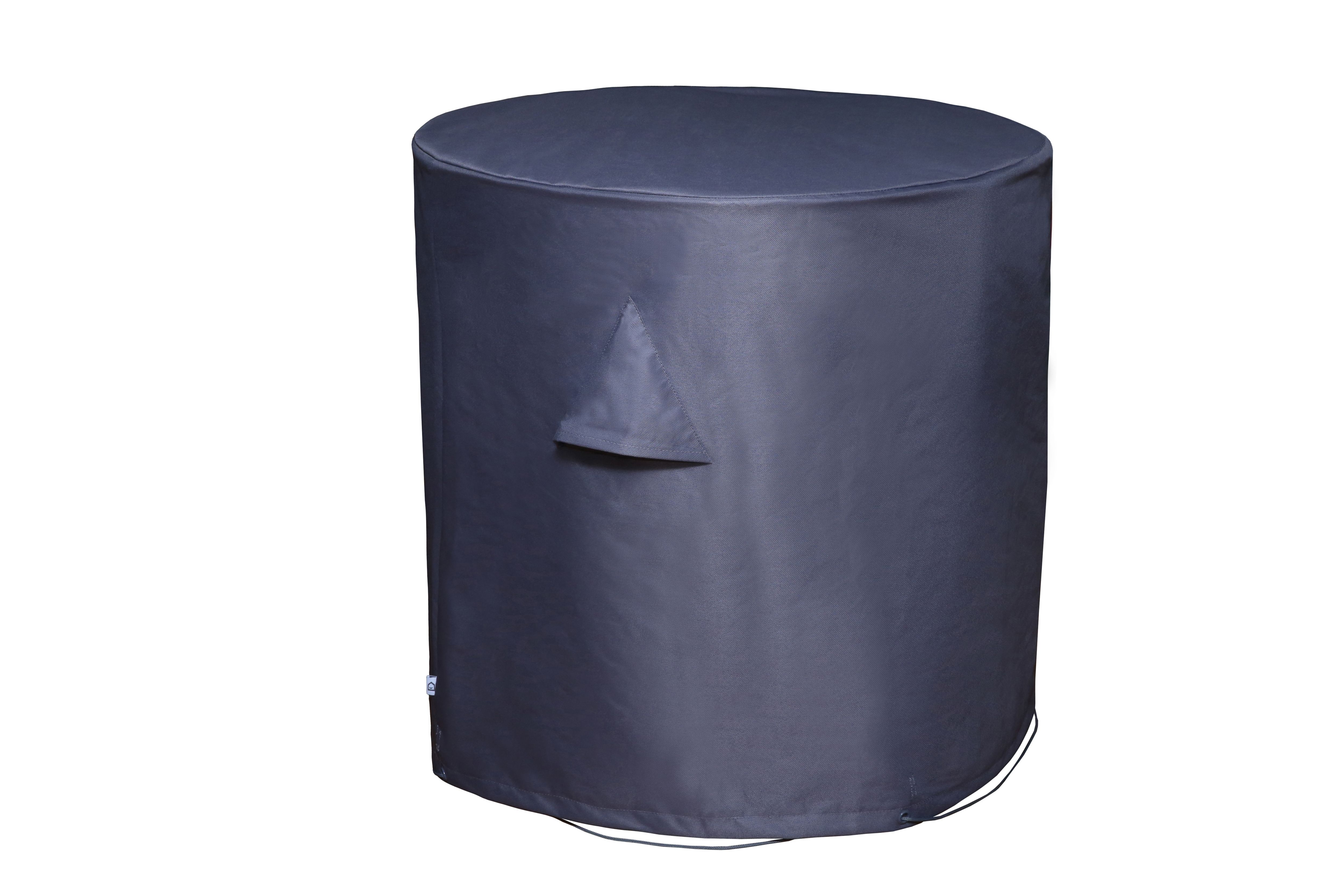 GoodHome Hamilton Steel grey Round Dining table cover 72cm(H) 72cm(Dia ...