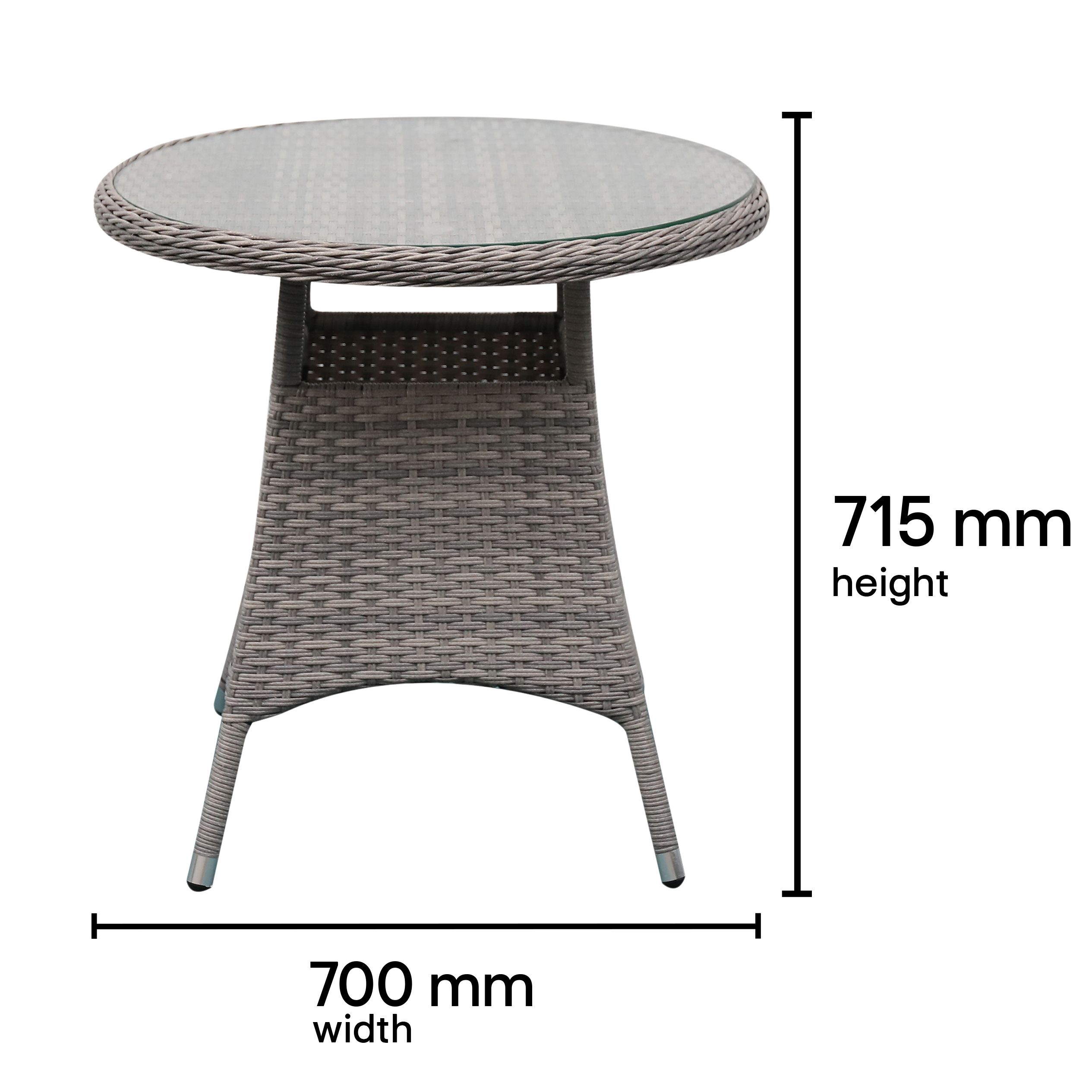 Hamilton Rattan effect 2 seater Bistro set - 7