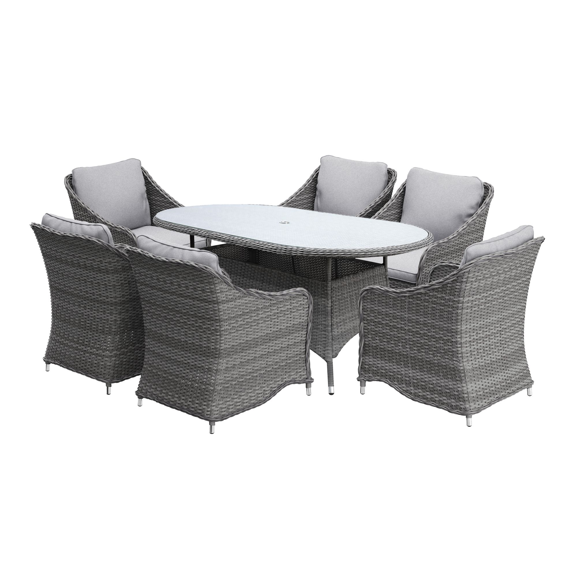 Cusco rattan 6 discount seater dining set