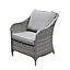 GoodHome Hamilton Steeple grey Rattan effect 7 Seater Garden furniture set