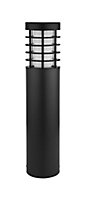 GoodHome Hampstead Contemporary Black Mains-powered 1 lamp Integrated LED Outdoor Post light (H)440mm
