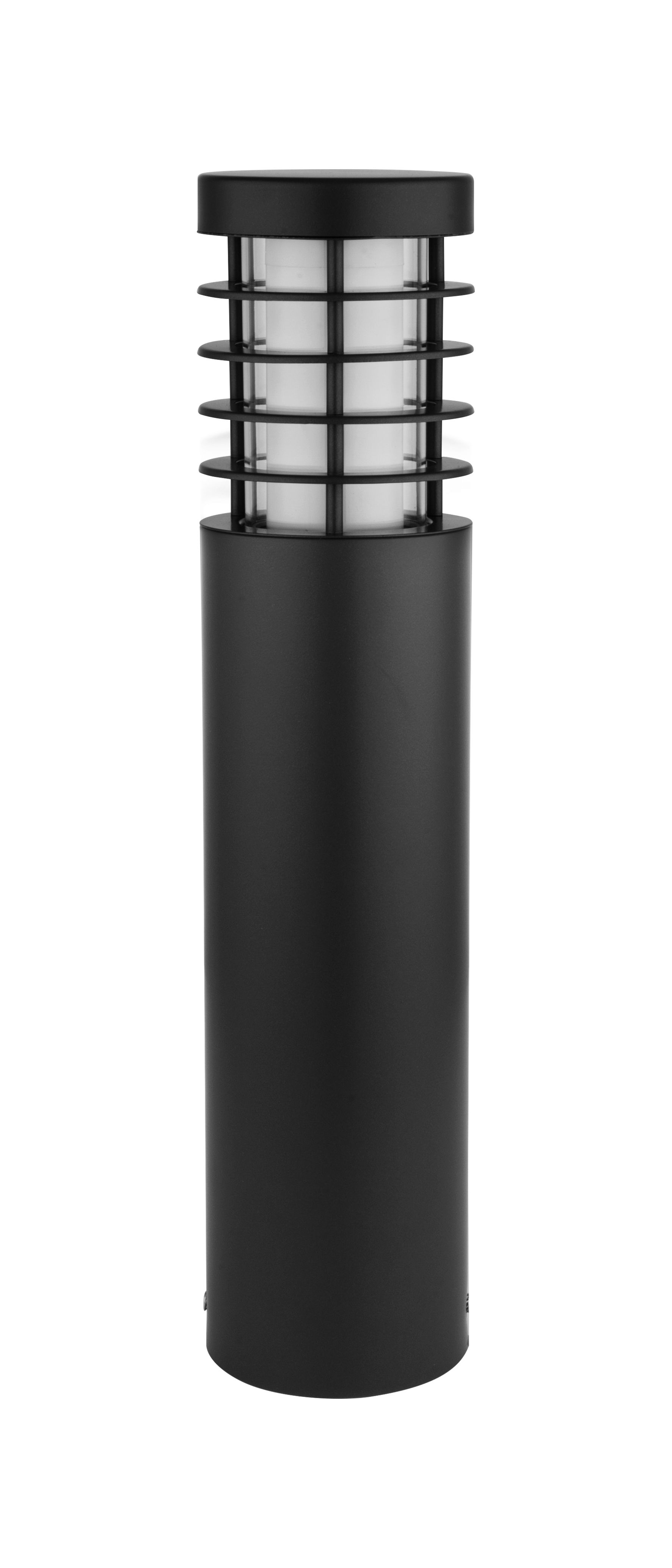 GoodHome Hampstead Contemporary Black Mains-powered 1 lamp Integrated LED Outdoor Post light (H)440mm