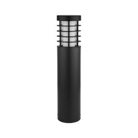 GoodHome Hampstead Contemporary Black Mains-powered 1 lamp Integrated LED Outdoor Post light (H)440mm