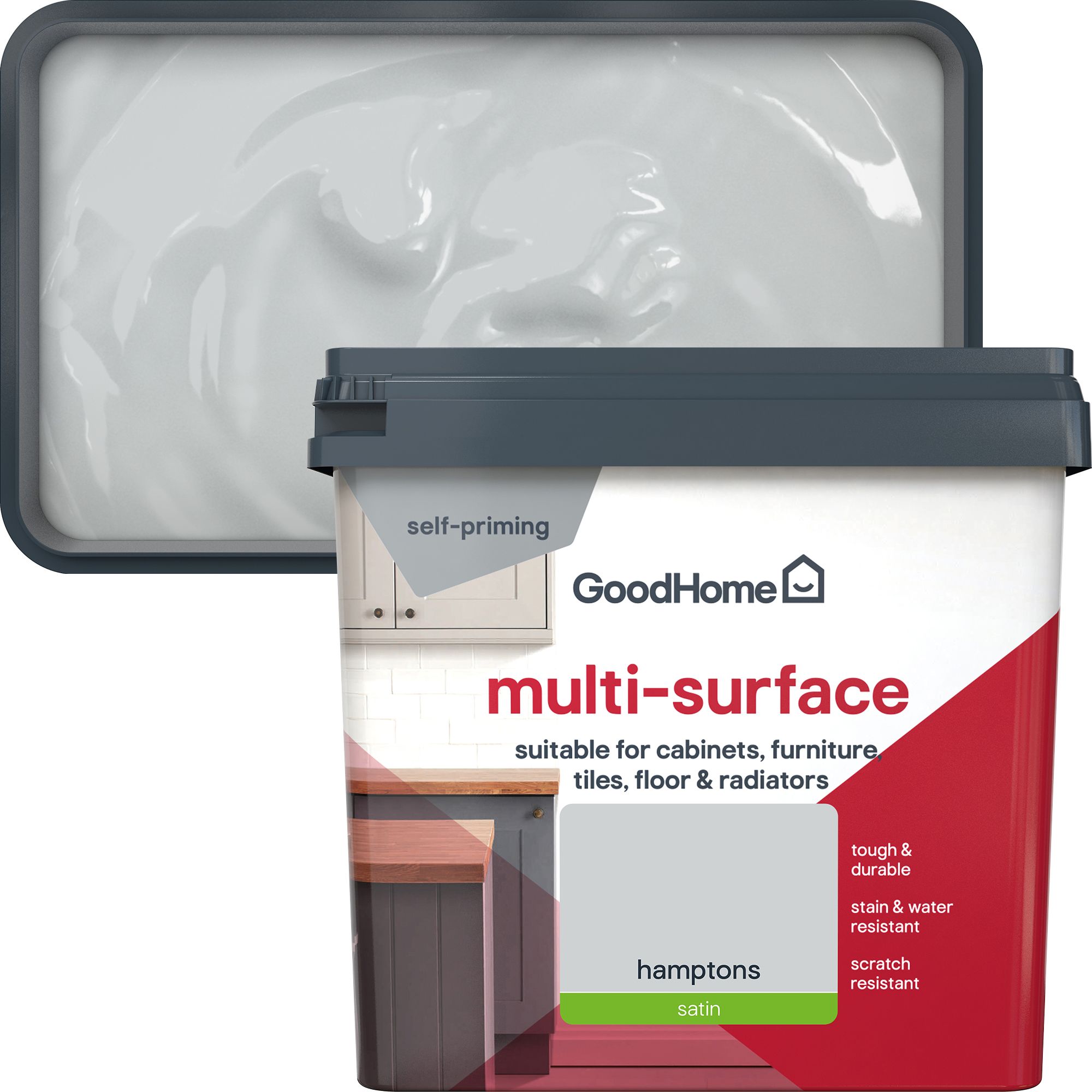 GoodHome Hamptons Satin Multi-surface paint, 750ml