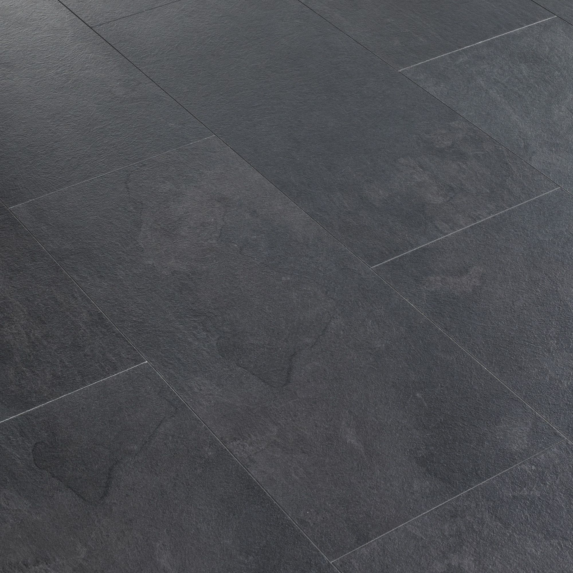 Harmonia Black Slate Tile Effect Laminate Flooring Floor Roma