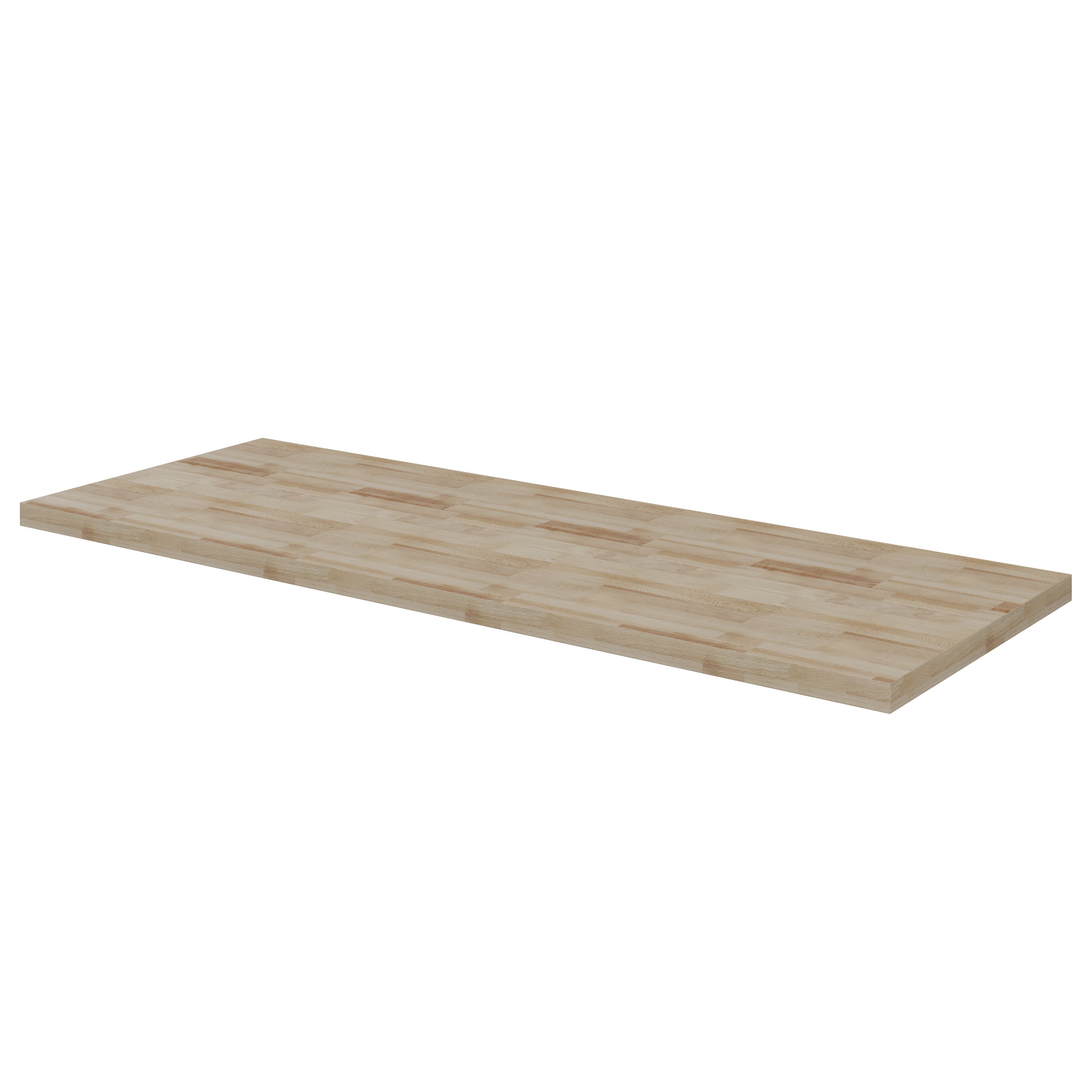 GoodHome Hartland Natural Straight Oak Bathroom Worktop (T) 2.7cm x (L) 120.5cm x (W) 45.5cm