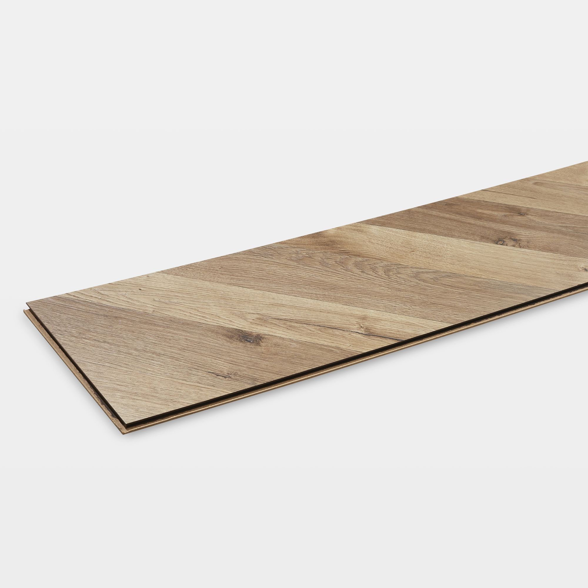 GoodHome Heanor French herringbone Light oak effect Synchronic Herringbone Laminate Flooring, 2.7m²