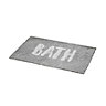 GoodHome Hebo Grey & white Rectangular Bath mat (L)80cm (W)50cm