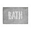 GoodHome Hebo Grey & white Rectangular Bath mat (L)80cm (W)50cm