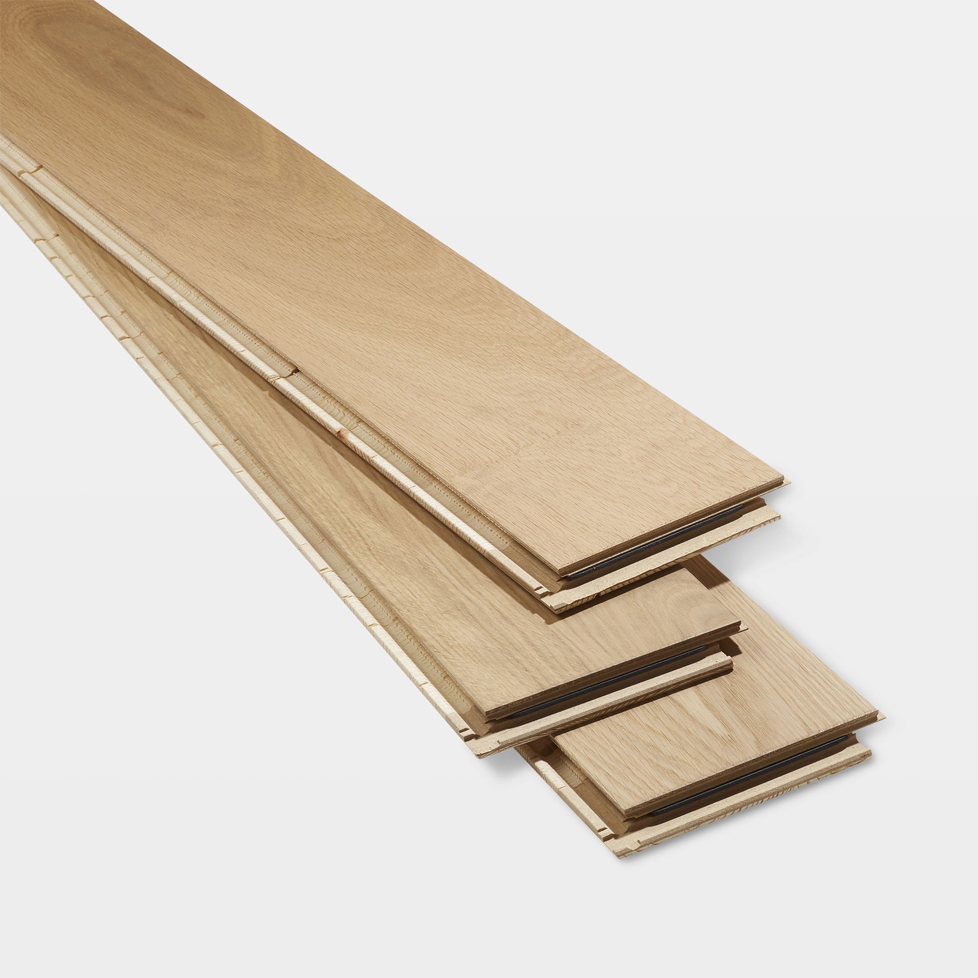 GoodHome Hedmark Natural Oak Real wood top layer flooring, 0.99m² Pack