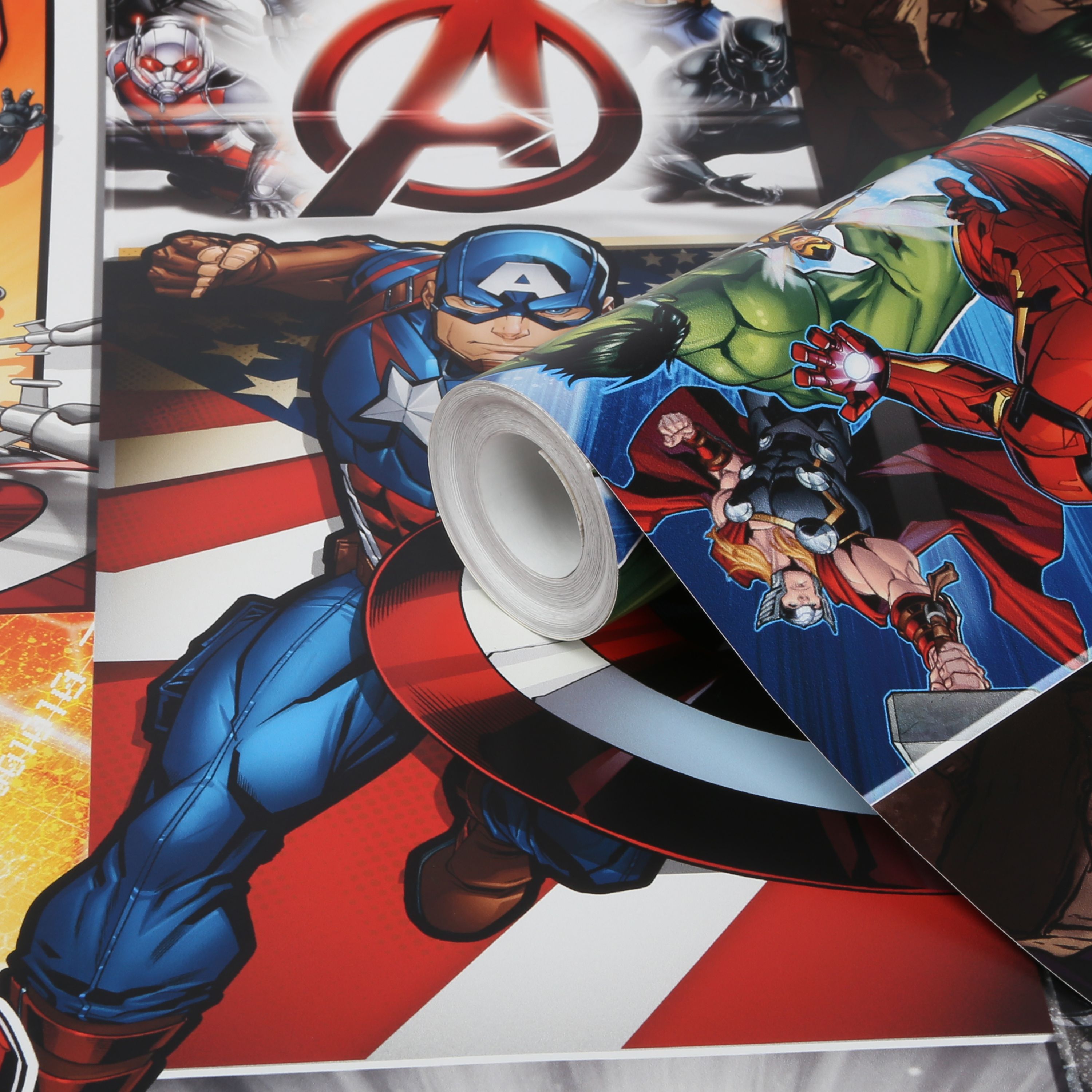 GoodHome Heimia Multicolour Avengers Smooth Wallpaper