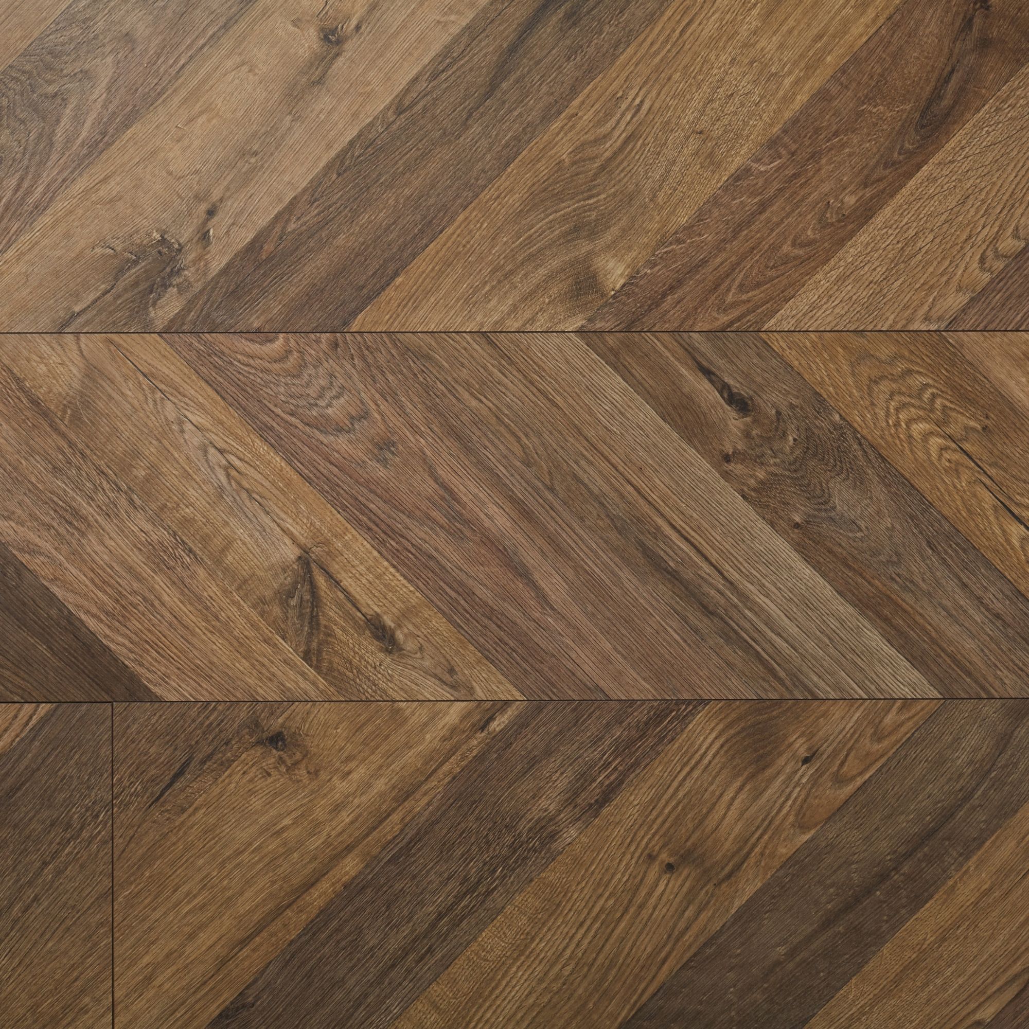GoodHome Helston Herringbone Dark wood effect Laminate Flooring, 2.7m²