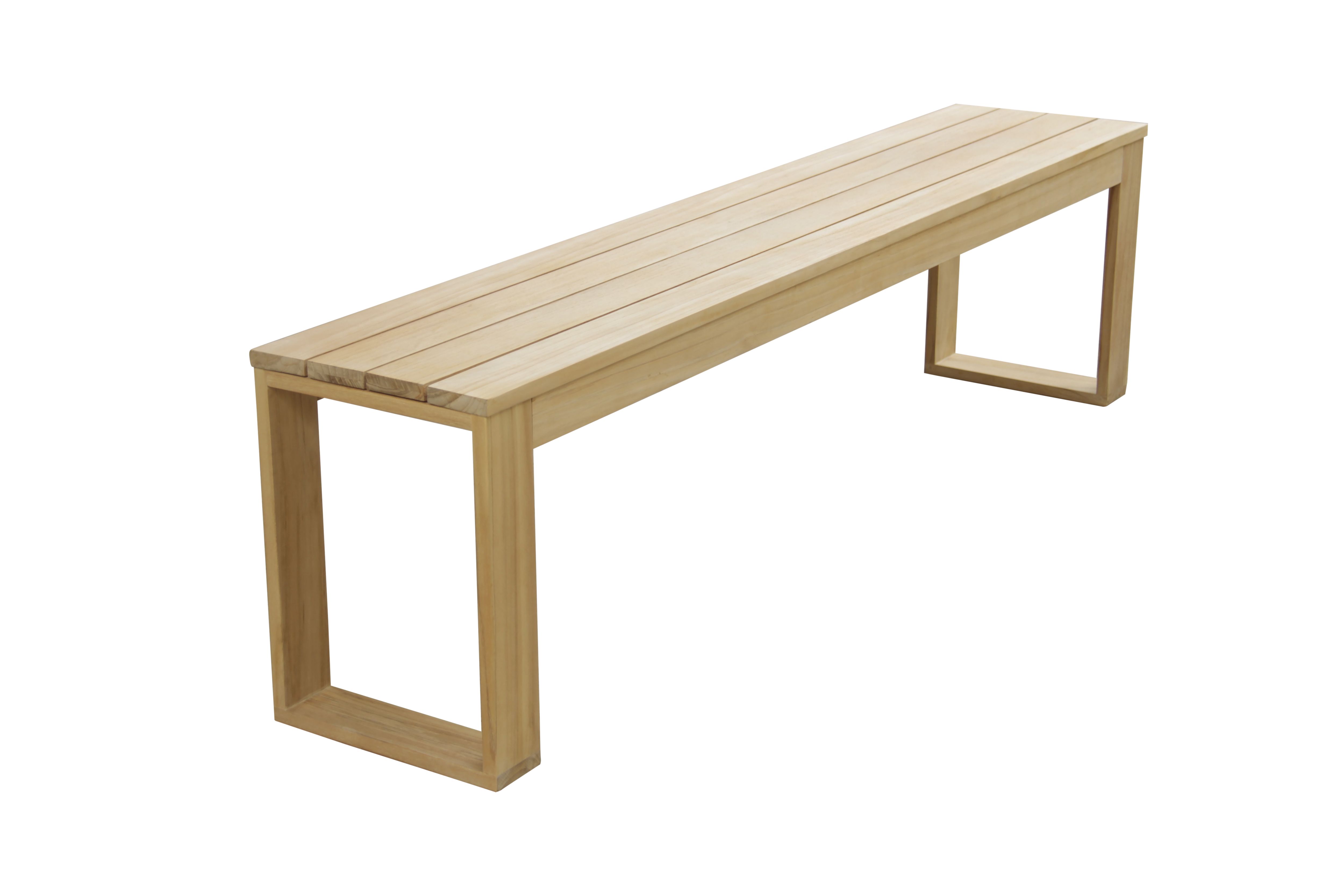 GoodHome Hever Natural Wooden Bench 170cm(W) 45cm(H) | DIY at B&Q