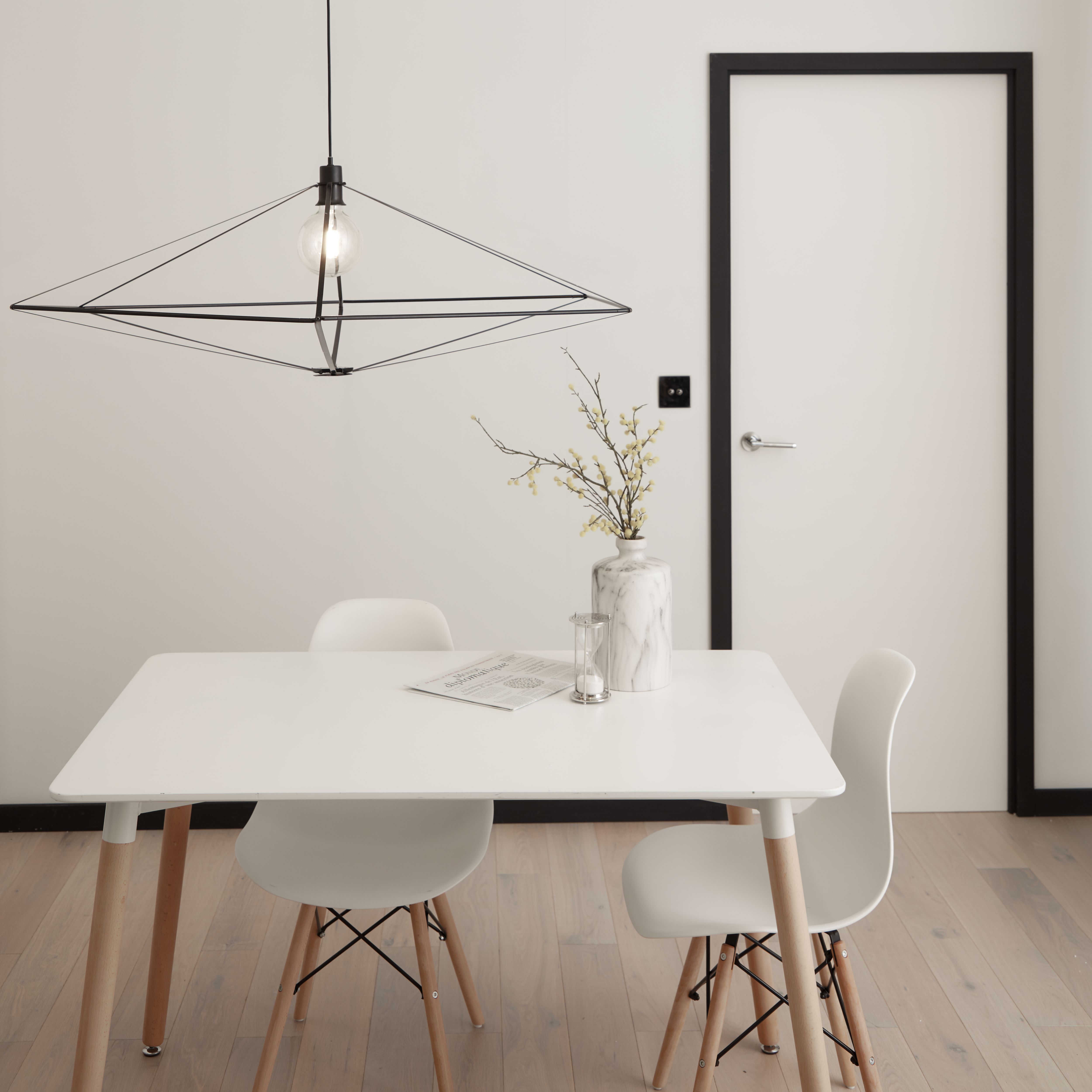 GoodHome Heyka Black Pendant ceiling light, (Dia)1200mm